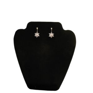 Polished CZ Snowflake French Wire Earrings